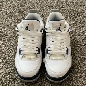 White and Navy Sneakers